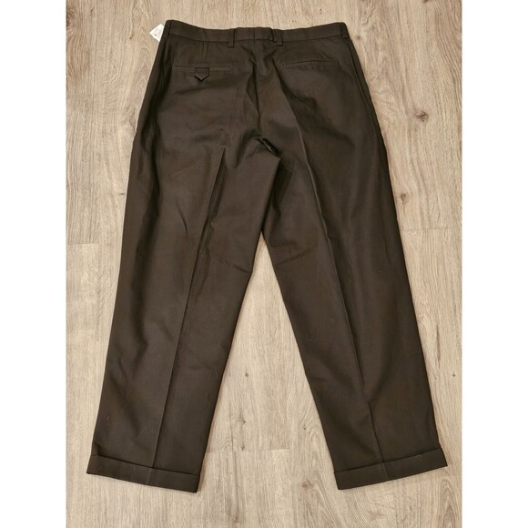 John W Nordstrom Smart Care Stain Resistant Pleated Cuffed Pant Mens 35×29 Brown - Picture 11 of 11